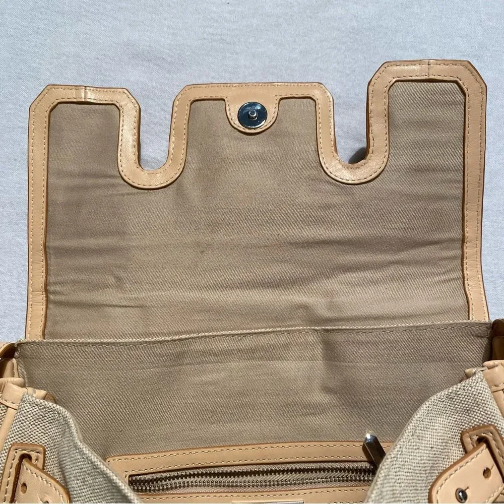 Sam Edelman Sylvia Floral Leather Jute Satchel Boho Convertible Tote